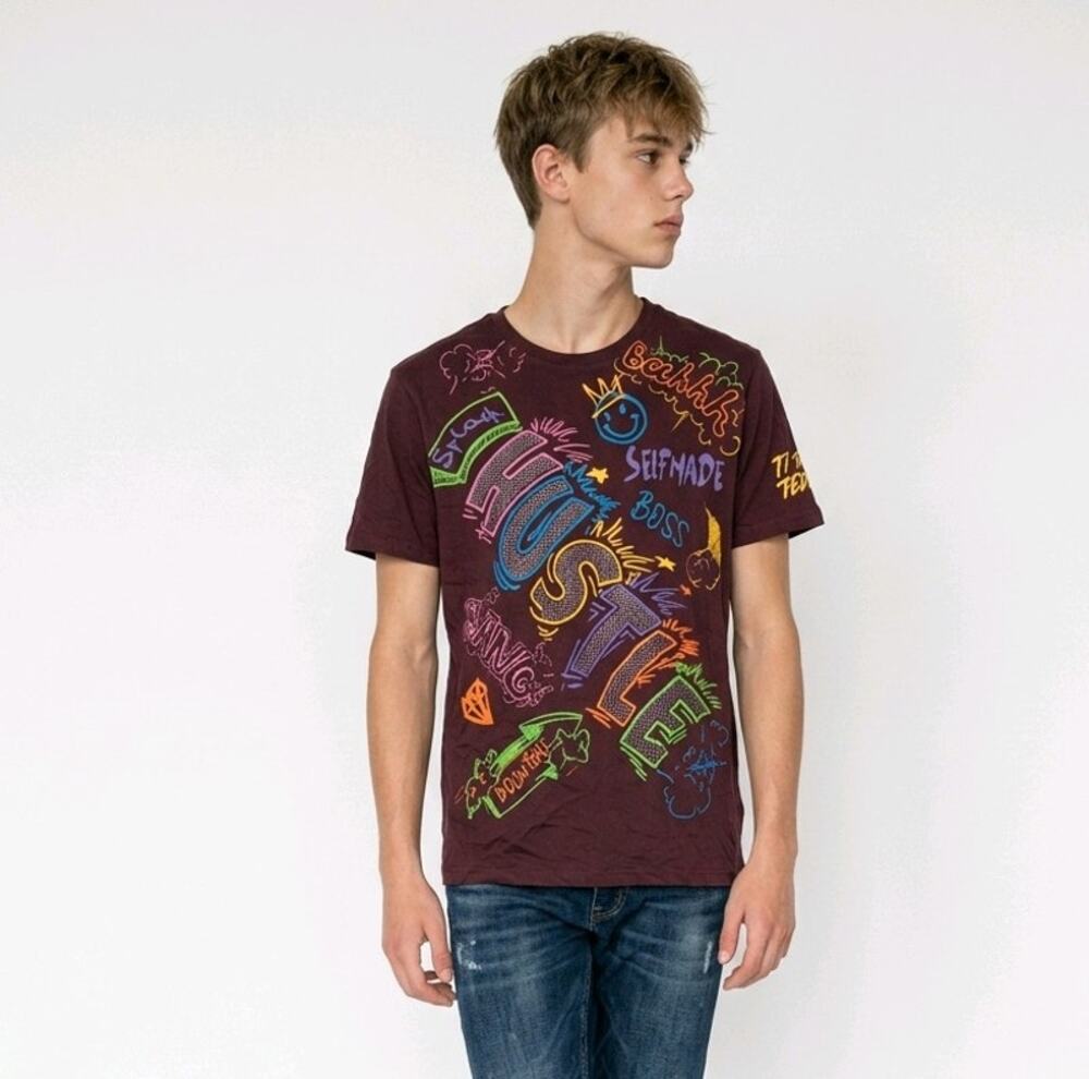 Switch Remarkable Hustle Rhinestone Graphic T Shirt Men’s XL Streetwear